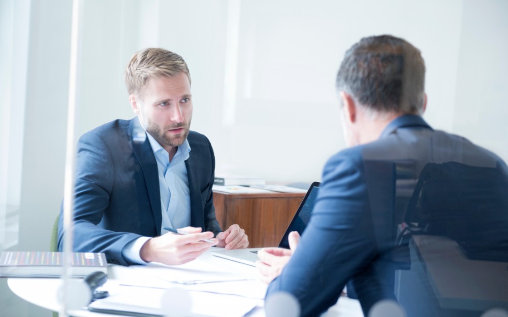 HR leader talking to the CEO